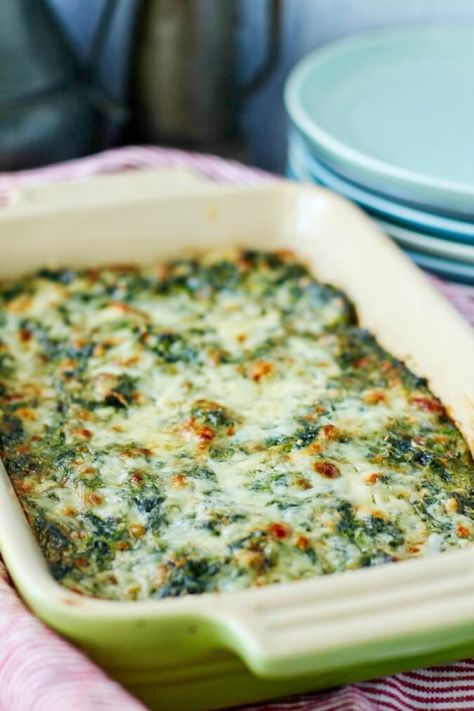 Creamed Spinach Gratin, Creamed Spinach Casserole, Best Creamed Spinach Recipe, Spinach Casserole Recipes, Spinach Recipes Healthy, Spinach Gratin, Spinach Souffle, Creamed Spinach Recipe, Spinach Casserole