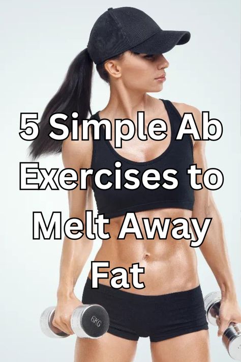 Struggling to shed that stubborn belly fat? Our 5 simple ab exercises will help you burn belly fat and achieve your weight loss goals. Save this pin for a quick, effective workout routine! Weight Training To Lose Belly, Loose Fat Workout Gym, Gym Workout For Belly Fat Loss, Best Way To Lose Belly Fat Woman, Gym Workout For Flat Stomach, Stomach Exercises For Women Lose Belly, Get Rid Of Belly Fat Fast, Stomach Fat Burning Workout, Best Exercise For Belly Fat Woman