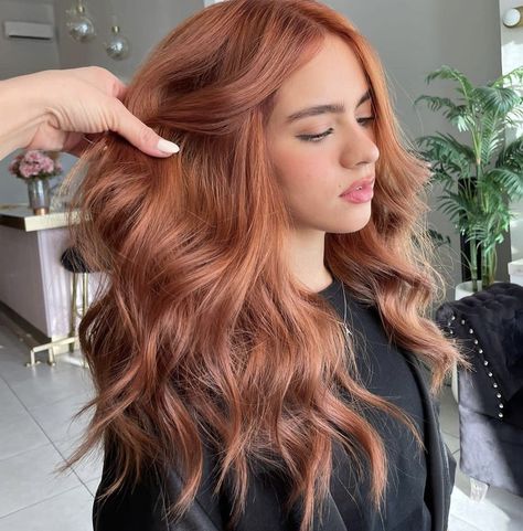 | Copper Hair Color | Long Hair with Waves | hair salon | new hair color | fall hair color | trendy Light Chestnut Brown Hair Color, Hair With Waves, Hair Color Fall, Hair Color Brown Chestnut, Light Chestnut Brown, Chestnut Brown Hair, Hair Change, Chestnut Hair, Waves Hair