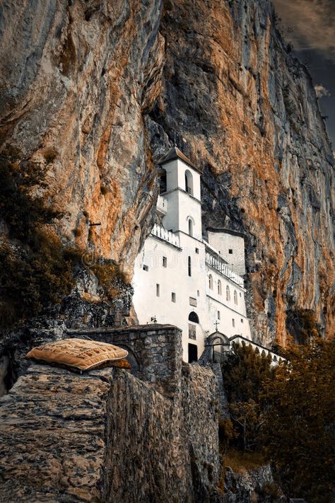 The Monastery of Ostrog. Is a monastery of the Serb Orthodox Church placed again , #AFFILIATE, #Orthodox, #Church, #vertical, #Serb, #Monastery #ad Ostrog Monastery, Christian Architecture, Bulgarian Women, Travelling Ideas, Church Aesthetic, Monastic Life, Tree Background, Valentines Wallpaper, Cathedral Church