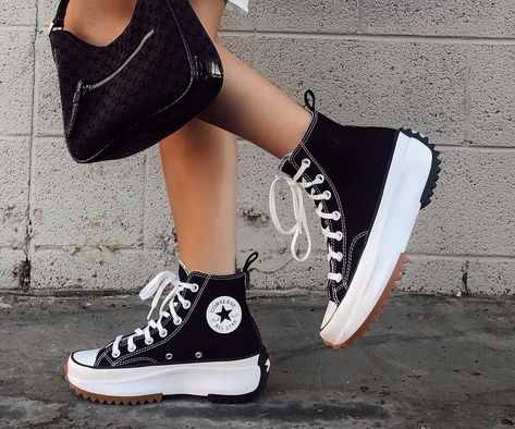 obsessed with these shoes 🖤#converse #converserunstarhike #sneakers Converse Runstar Hike, Runstar Hike, Shoes Converse, Chuck Taylor Sneakers, Converse High Top Sneaker, Converse Chuck Taylor High Top Sneaker, Converse Sneaker, High Top Sneakers, Converse