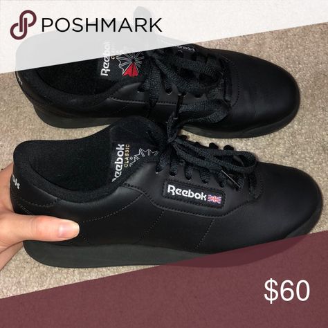 Black Leather Reebok Sneakers Black Leather Reebok Sneakers. Women’s Size 8 (fits like 7.5) Worn A Couple Times. Reebok Shoes Sneakers Leather Reebok, Reebok Black, Reebok Sneakers, Reebok Shoes, Rubber Shoes, Sneakers Women, Womens Reebok, Black Rubber, Sneakers Black