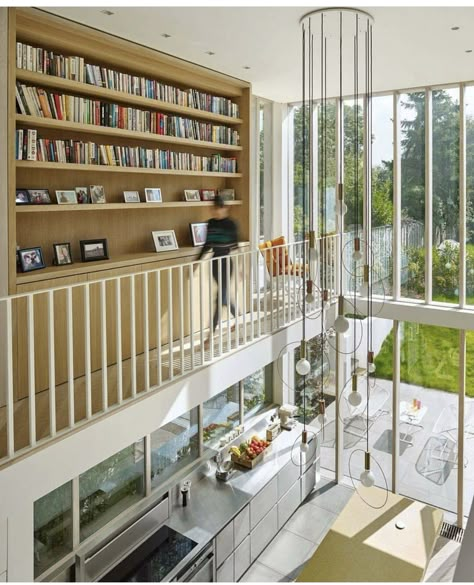 Internal Balcony, Beach House Pictures, London Home Decor, Edwardian Home, Interior Design Per La Casa, Edwardian Style, House Viewing, Loft House, Office Library