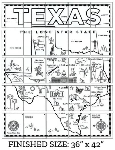 Printable Map of Texas to Color for Bulletin Board by Art Projects for Kids Texas Symbols, Book Bulletin Board, Texas Sunset, Texas Bluebonnets, Texas Map, National Symbols, Printable Maps, Texas History, State Flags