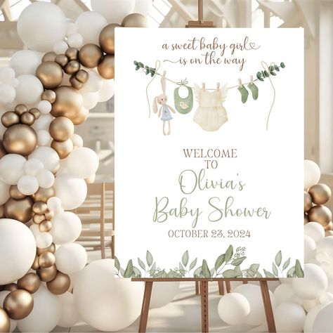 Popular Baby Shower Themes, Baby Shower Boho, Greeting Sign, Boho Baby Clothes, Baby Shower Announcement, Girl Clothes Baby, Board Signs, Shower Diy, Sweet Baby Girl