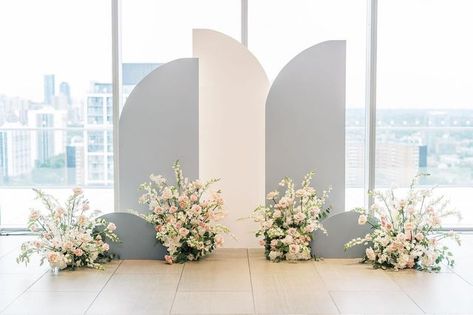 Toronto Wedding Floral Design on Instagram: "We make floral arches, yes. But we also have arches with florals here, and it’s all stunning! 🌸🌿🌸🌿 Photography: @rhythmandme Floral Design: @ashtoncreative Venue: @globeandmailcentre Planning: @ablushmoment . . . . . #ashtoncreative #torontoweddingflorist #torontoflorist #torontoflowers #torontofloraldesigner #torontoweddingflorist #luxuryweddingflowers #luxuryweddingflorist #torontoflowers #weddingdecor #flowerdecoration #flowerdecor #flowerdec Arch Panel Backdrop, Panel Backdrop, Half Arch, Floral Arches, Sign Installation, Wedding Floral Design, Wooden Backdrops, Mom Party, Wooden Arch