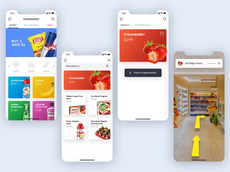 Supermarket IOS app design concept Supermarket App, App Design Process, Health App Design, Ios 7 Design, Android App Design, Android Design, App Design Layout, Design Presentation, Ios App Design