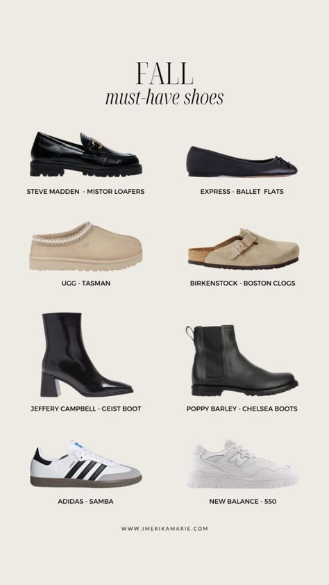 Shoe Space In Closet, Winter Shoe Essentials, Classy Everyday Shoes, Fall Fashion 2024 Shoes, Capsule Shoe Collection, Capsule Wardrobe Shoes Women, Fall Aesthetic Shoes, Shoes For 2024, Fall Accessories 2023