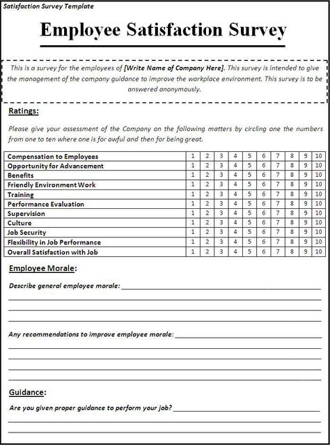 Satisfaction Survey Template Employee Feedback Survey, Employee Survey Questions, Favorites Questionnaire, Customer Satisfaction Survey Template, Employee Satisfaction Survey, Employee Evaluation, Employee Evaluation Form, Employee Performance Review, Engagement Survey