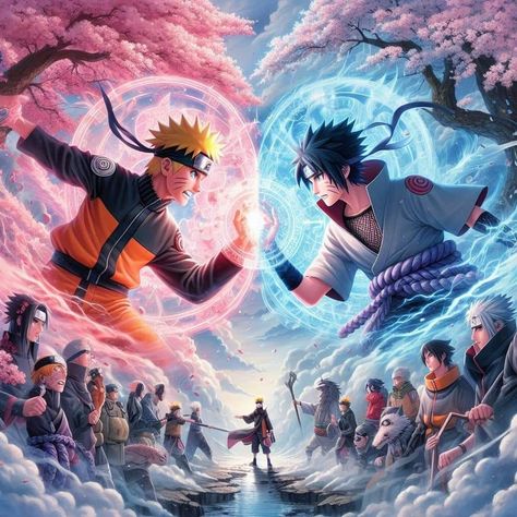 Sasuke Vs, Naruto Painting, Naruto Shippudden, Naruto Vs, Comics Artist, Anime Akatsuki, Naruto Wallpaper, 90s Anime, Naruto And Sasuke