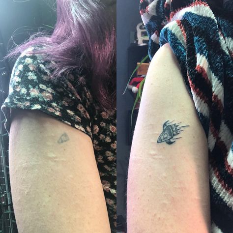 Another stick n poke cover up. [by Doug at Sacred Images MT] #tattoos #tattoo #beauty Trending Tattoos, Stick N Poke, Leaf Tattoos, Maple Leaf Tattoo, Cover Up, Tattoos, Beauty