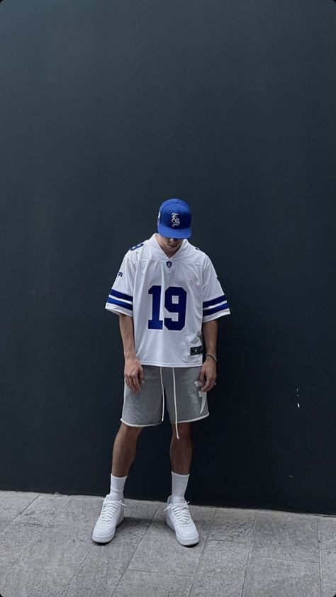 Nfl Fashion Men, American Football Jersey Outfit Mens, Mens Jersey Outfit, American Football Jersey Outfit, Nfl Jersey Outfit Fashion Men, Nfl Jersey Outfit, Sports Jersey Outfit, Jersey Outfits, Summer Collection Men