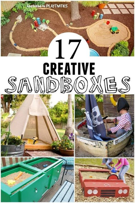 Diy Sandbox Ideas, Sandbox Ideas, Backyard Sandbox, Backyard Play Spaces, Diy Sandbox, Kids Sandbox, Backyard Activities, Outdoor Play Spaces, Play Area Backyard