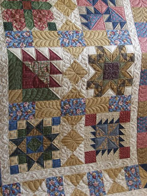 This is from Thimbleberries Quilt Club 2004.  I have it ready to quilt.  It's beautiful :) Thimbleberries Quilts, Rag Bag, Quilt Club, Amish Quilts, Sampler Quilts, Miniature Quilts, Long Arm Quilting, Sampler Quilt, Quilting Studio