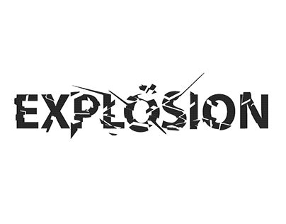 Explosive Typography, Explosion Typography, Typographic Logo Modern, Explosion Logo, Expressive Typography, Photoshop Typography, Text Tshirt, Typographic Logo Design, Typography Alphabet