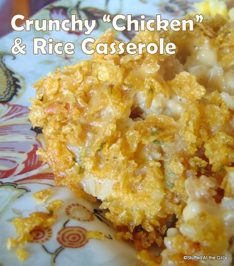 Chicken Rice Celery Casserole, Vegetarian Chicken And Rice, Rice Stuffing For Chicken, Crunchy Chicken Casserole, Vegetables Casserole, Vegetarian Alternatives, Baked Chicken Casserole, Rice Meals, Crunchy Chicken