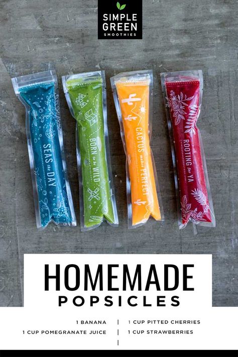 Popsicles Packaging, Juice Popsicles, Freezer Smoothies, Bake Sale Packaging, Frozen Juice, Best Green Smoothie, Easy Green Smoothie, Food Business Ideas, Ice Candy