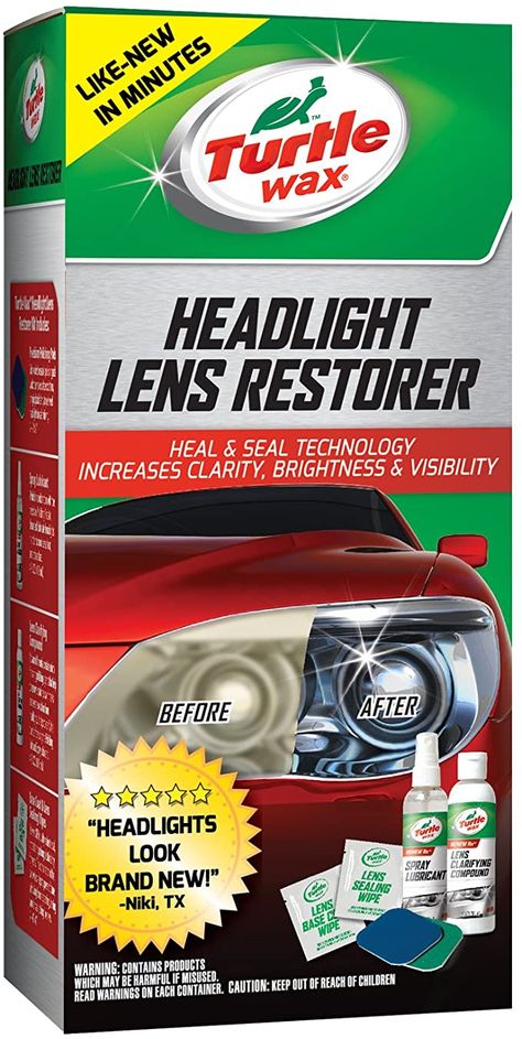 Headlight Restoration Kit, How To Clean Headlights, Headlight Restoration, Headlight Lens, Car Headlight, Diy Repair, Cordless Drill, Microfiber Towel, Car Headlights