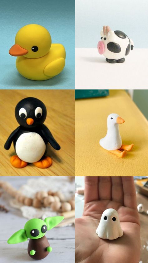 Clay Activity, Clay Animation, Easy Clay Sculptures, Clay Crafts For Kids, Cute Ducklings, Clay Diy Projects, Cake Craft, Cute Clay, Sculpture Clay