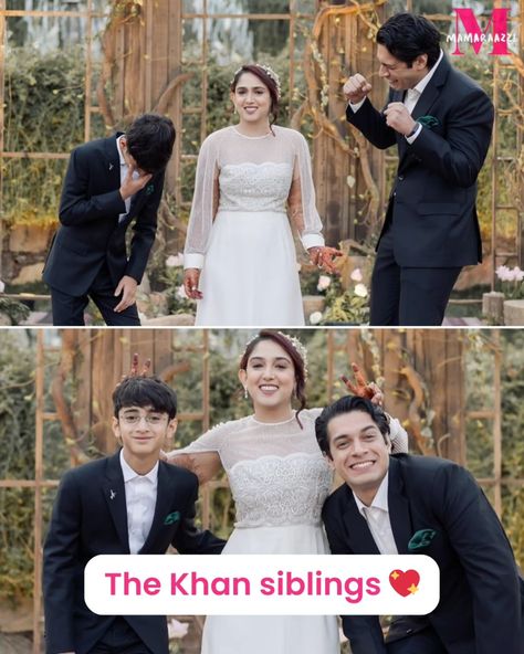 We love to see this chaotic side of the Khan siblings 💖 Ira shared this lovely throwback picture of her wedding day with Junaid and Azad ✨ [Ira Khan, Junaid Khan, Bollywood celebs, Bollywood news, Celeb news, Celeb updates, Bollywood updates, Bollywood fans, Bollywood gossip, Bollywood actor, mamaraazzi] Ira Khan, Flirty Quotes For Her, Junaid Khan, Throwback Pictures, Lehenga Red, Bollywood Updates, Bridal Lehenga Red, Bollywood Gossip, Bollywood Actors