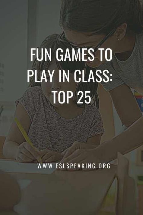 Find out all the top picks for fun games to play in class. Liven up the classroom with these engaging games and activities. #fungames #fungame #fun #games #eslgames #eslgame #teaching #education #school Esl Listening Activities, Games For The Classroom, Esl Elementary, Fun Classroom Games, Speaking Games, Fun Games To Play, Efl Teaching, Taboo Game, Math English