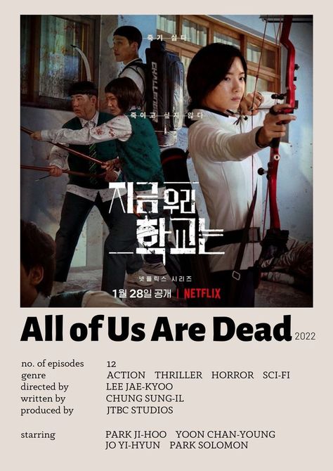 Kdrama minimalistic poster - All of Us Are Dead All Of Us Are Dead Poster, Kdrama Posters, Chill Playlist, History Infographic, Minimalistic Poster, All Of Us Are Dead, Poster Anime, Film Posters Vintage, Poster Room