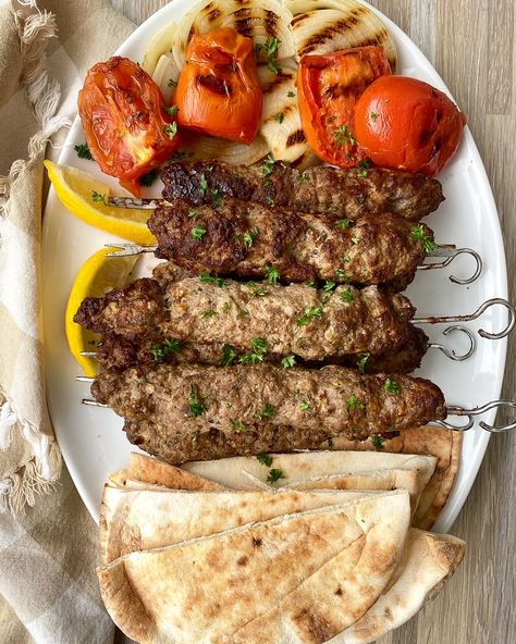 Air Fryer Kofta Kebabs (Low-Carb, Paleo, Whole30) Beef Kofta Air Fryer, Beef Kofta Recipe, Dinners Air Fryer, Meat Patties, Chinese Mustard, Beef Kebabs, Kofta Recipe, Delicious Paleo Recipes, Keto Holiday