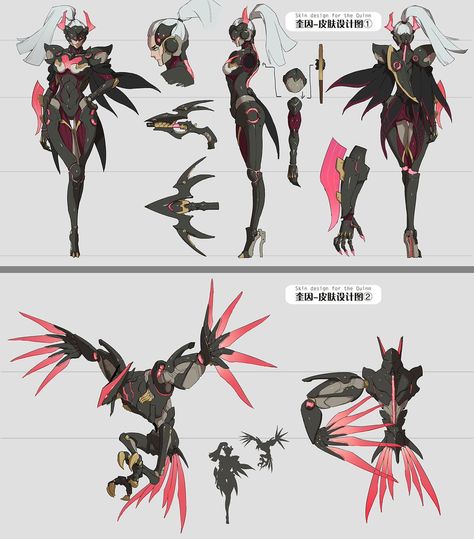 Sci Fi Bow Concept Art, Mecha Design Concept Art, Dragon Mecha Concept Art, Spider Mecha Concept Art, Insect Mecha, Lol League Of Legends, Transformers Artwork, Ex Machina, Female Character Design