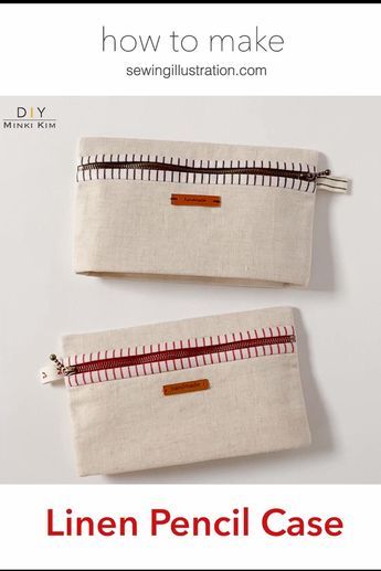 How To Made Bag, How To Sew Pencil Case, How To Make A Pencil Case, Diy Pencil Case Pattern, Sewing Pencil Case, Sew Pencil Case, Pencil Case Sewing Pattern, Diy Pencil Pouch, Dompet Koin Diy