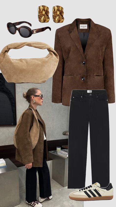 Click on the image to access the products! Xx Suede jacket outfit ☕️
.
.
.
.
.
#suede #jacket #outfit #brown #beige #crescent #shoulderbag #businessoutfits #to #style  #corporatestyle #womanbusinessoutfits #fashion #officestyle #ootd #fashionista #chic #corporatefashion #careerfashion #fall #outfit #2024fallfashion #fallnails #basic Brown Suede Jacket Outfit, Suede Jacket Outfit, Corporate Fashion, Corporate Style, Career Fashion, Brown Suede Jacket, Jacket Outfit, Suede Jacket, Lookbook Outfits