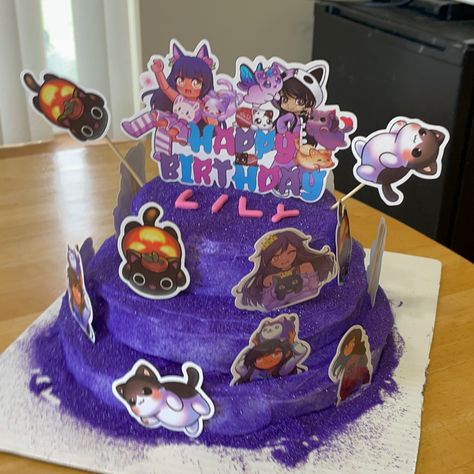 Aphmau Cake Topper Printable, Aphmau Birthday Cake Ideas, Aphmau Cake, Aphmau Cake Ideas, Aphmau Birthday Cake, Aphmau Themed Party, Aphmau Birthday Party Ideas, Aphmau Mystreet Memes, 7th Birthday Cakes