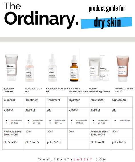 How to Pick The Best The Ordinary Products for Dry Skin The Ordinary For Dry Skin, The Ordinary Skincare Guide, Dry Skin Routine, The Ordinary Skincare Routine, Skincare Guide, Haut Routine, Ordinary Skincare, Oily Skin Care Routine, The Ordinary Skincare