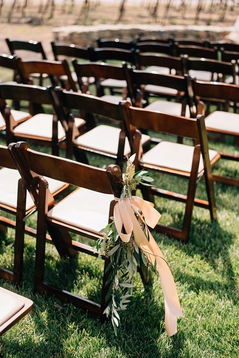 wooden folding chairs for a rustic vineyard outdoor wedding ceremony | Rustic + Classic California Vineyard Wedding Wedding Ceremony Chairs, Wedding Ceremony Readings, Outdoor Brunch, California Vineyards, Wooden Folding Chairs, Wedding Ceremony Ideas, Ceremony Chairs, Wooden Chairs, Ceremony Seating