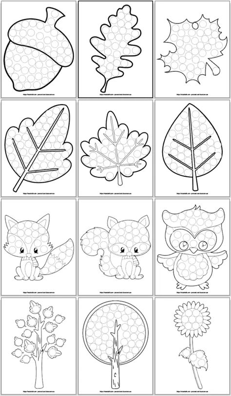 These free printable fall do a dot marker worksheets are a fun, low-prep indoor activity for toddlers and preschoolers! Cute fall dab a dot marker printables for kids. Click through to download 11 printable dot marker printables for FREE! Dot Marker Printables, Fun For Toddlers, Fall Crafts For Toddlers, Fall Worksheets, Dot Marker Activities, Activity For Toddlers, Fall Preschool Activities, Do A Dot, Fall Preschool