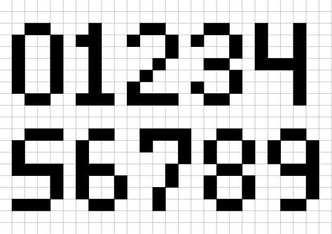 Knitting Numbers - Simple | by Shandeh Perler Beads Numbers, Numbers Pixel Art, Pixel Art Numbers, Pixel Numbers, Plastic Canvas Numbers, Embroidery Numbers, Number Grid, Beginners Cross Stitch, Crochet Numbers