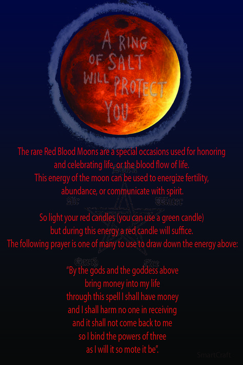 Moon Magick P16 October: Blood Moon  The Blood Moon is sometimes called the Falling Leaf or Hunter's Moon. It is a Moon of new goals, potection, resolution, and spirituality. The night of the Blood Moon is a great time for divination of any kind. At this time of the year, all of nature is making ready for the winter. Animals that hibernate are gathering the last scraps of food. Birds are heading south. Red Moon Ritual, Red Moon Meaning, Blood Moon Rituals, Blood Magick, Blood Moon Lunar Eclipse, Blood Moon Eclipse, Total Lunar Eclipse, Moon Meaning, Falling Leaf