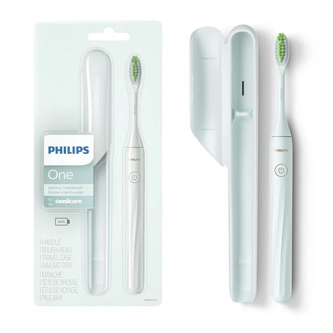 Philips One by Sonicare Battery Toothbrush Philips Sonicare Toothbrush, Sonicare Toothbrush, Toothbrush Accessories, Power Toothbrush, Sonic Electric Toothbrush, Oprahs Favorite Things, Electric Brush, Philips Sonicare, Travel Toothbrush