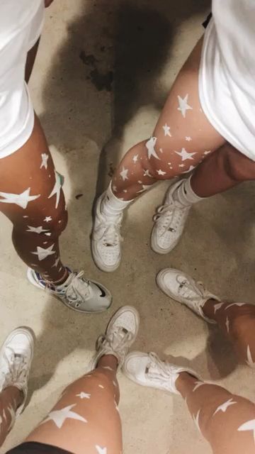 Leg Painting Ideas For Football Games, Football Game Leg Paint, Space Theme Football Game Outfit, Prep Rally Face Paint, Football Game Paint Ideas, Hoco Game Face Paint, White Out Football Game Outfit, White Out Football Game, Spirit Outfits