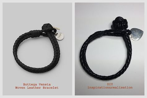 inspiration's DIY woven leather bracelet using our leather cords! http://www.mjtrim.com/cords-tassels/leather-suede/braided-leather-bolo.html Everyday Black Braided Leather Bracelet, Handmade Black Leather Braided Bracelet, Everyday Black Leather Braided Bracelet, Woven Bracelet Tutorial, Leather Braclet, Luxury Black Leather Braided Bracelets, Masculine Adjustable Braided Leather Bracelet, Leather Bracelet Tutorial, Celtic Knot Bracelet