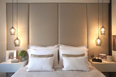 17 Magnificent Hanging Light Designs That Are Worth Seeing Pendant Lighting Bedroom Bedside, Hanging Pendant Lights Bedroom, Cool Lights For Bedroom, Bedroom Lighting Design, Pendant Lighting Bedroom, Wall Lamps Bedroom, Trendy Bedroom, Bedside Lighting, Bedroom Lamps