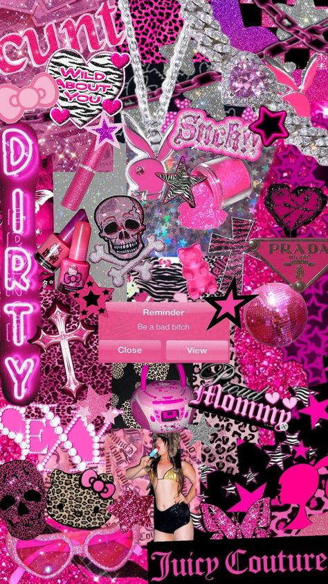 #juicycouture #y2k #pink Pink Y2k Aesthetic Wallpaper, Pink Corset Outfit, Mcbling Wallpaper, Y2k Board, Pink Y2k Aesthetic, Hot Pink Y2k, 2000s Wallpaper, Kay Kay, Hot Wallpapers