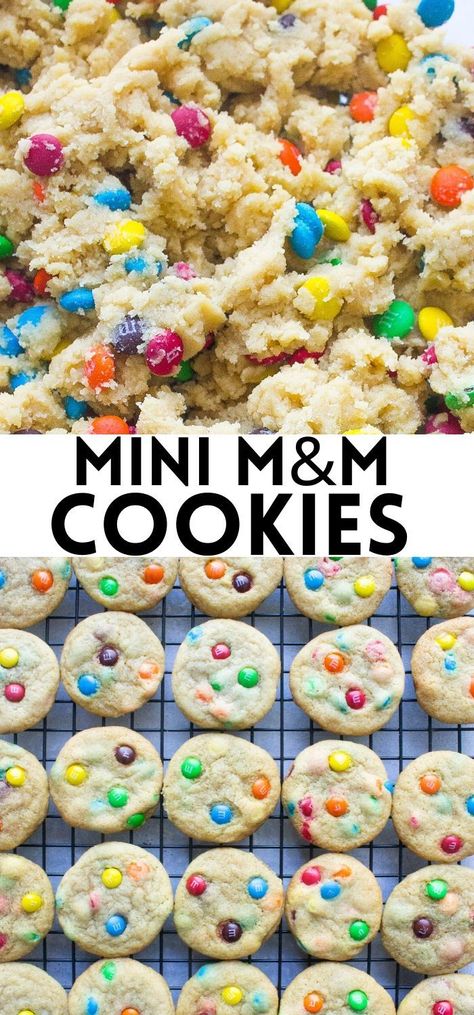 Mnm Cookies Recipe, Mini Cookie Recipe, Toddler Cookies, Buttery Cookie, Graham Cookies, Baking Recipes For Kids, Cookie Base, Thanksgiving Desserts Easy, Colorful Desserts