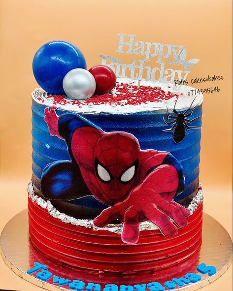 Cake Animation, Happy Birthday Mickey Mouse, Spiderman Birthday Cake, Blue Birthday Cakes, Superhero Cake, Spiderman Cake, Creative Cake Decorating, Easy Cake Decorating, Spiderman Birthday