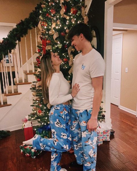 Cute Christmas Photos Couples, Couples Matching Xmas Pjs, Bf And Gf Christmas Pjs, Cute Christmas Poses For Couples, Cute Christmas Pjs For Couples, Cute Couple Pics Christmas Matching Pjs, Bf And Gf Matching Christmas Pjs, Cute Christmas Pictures For Couples, Bf And Gf Christmas Pictures