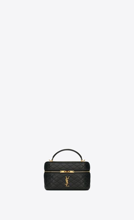 GABY mini vanity bag in lambskin | Saint Laurent | YSL.com Ysl Mini Bag, 2024 Manifestation, Mini Vanity, Saint Laurent Women, Rose Bag, Vanity Bag, Wallet Pouch, Armani Belt, Saint Laurent Wallet