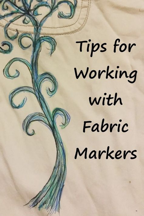 Embroidery Ideas To Cover Stains, Drawing On Fabric Ideas Textile Art, Coloring On Fabric, Best Permanent Fabric Markers, Art For Clothes, Diy Fabric Marker Shirt Design, How To Use Fabric Markers, Texta Pen Art, Fabric Marker Ideas Shirts