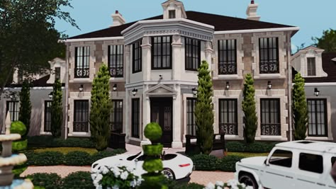 Brick Sims 4 House, Sims 4 House Modern Mansion, Sims 4 Lots Mansion, Sims 4 Cc House Mansion, Sims 4 Luxury House Floor Plans, Bloxburg Inspo Exterior Mansion, Old Money Mansion Sims 4, Sims 4 Family Mansion Layout, Sims 4 Build Mansion