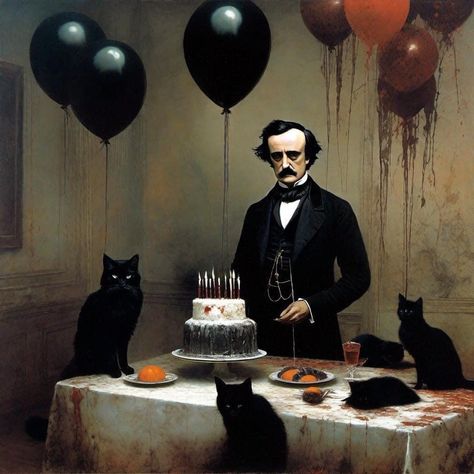 Edgar Allen Poe Art, Poe Boy, Dark Disney, Allen Poe, Edgar Allen Poe, Edgar Allan, Edgar Allan Poe, Black Cats, Tim Burton