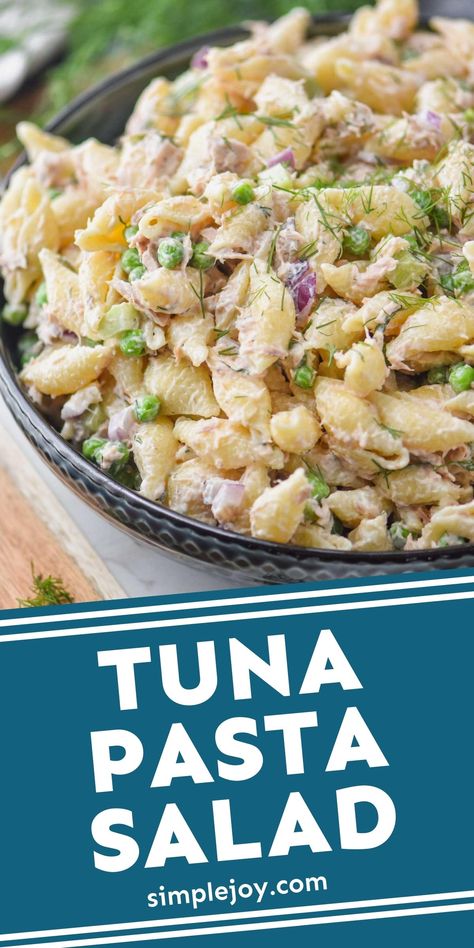 This Tuna Pasta Salad is the perfect picnic food. It is easy to throw together with light delicious flavors everyone will love. Perfect Picnic Food, Tuna Pasta Salad Recipes, Tuna Pasta Salad, What Is Healthy Food, Tuna Salad Pasta, Tuna Pasta, Lost 100 Pounds, Healthy Food Facts, Cheap Healthy Meals