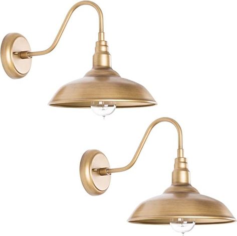 White House Brass Exterior Lights, Gold Porch Light, Brass Gooseneck Light, Gold Outdoor Light Fixtures, Gold Exterior Light Fixtures, Copper Gooseneck Exterior Light, Brass Exterior Lights, Gooseneck Lighting Outdoor, Gooseneck Lighting